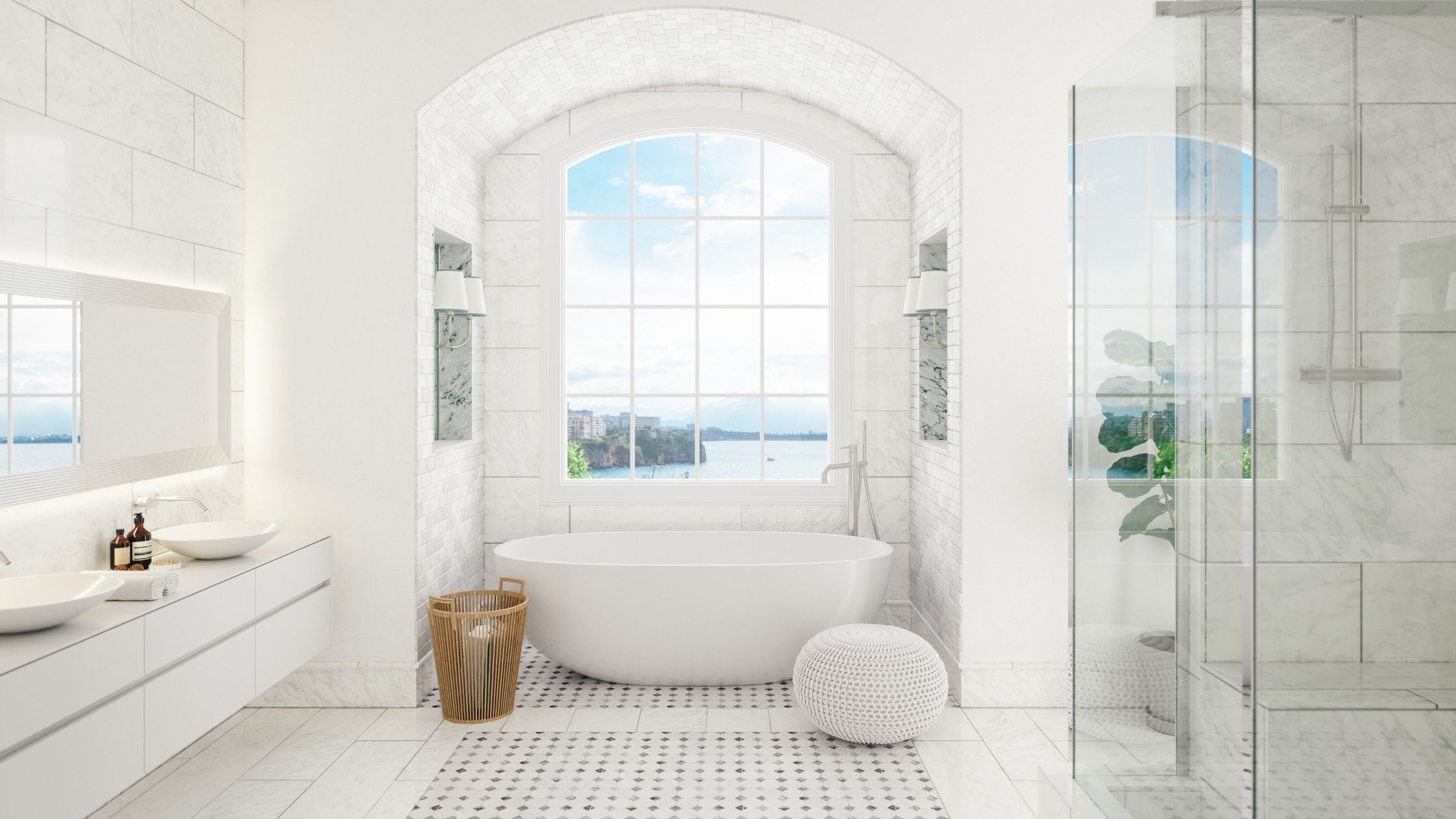 image of a very clean bathroom using shower pro cleaner
