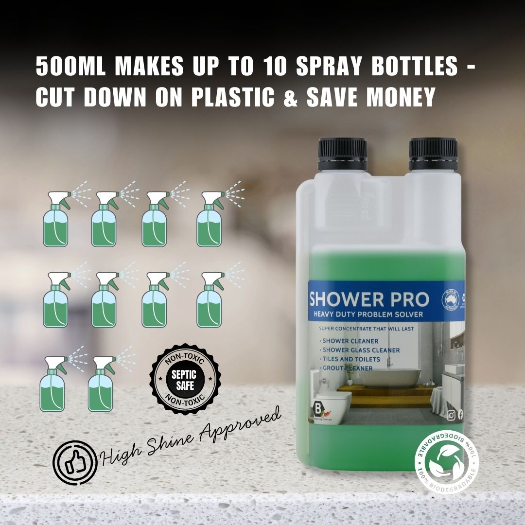 SHOWER PRO - Heavy-Duty Shower Toilet & Grout Cleaner