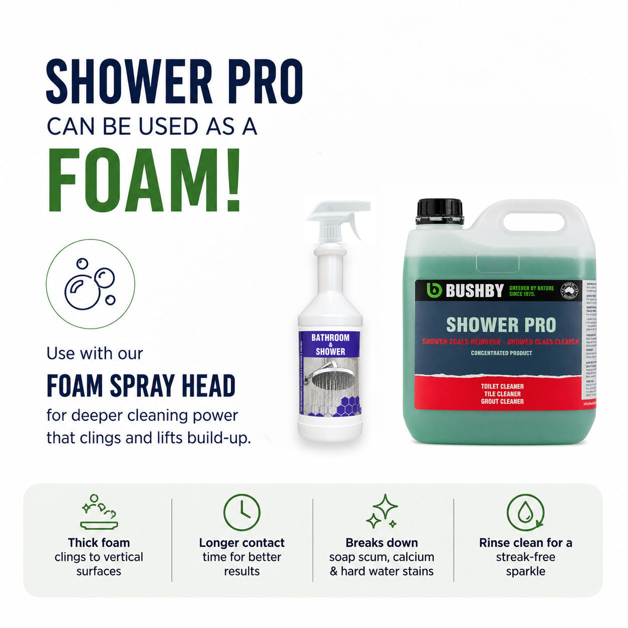 SHOWER PRO - Heavy-Duty Shower Toilet & Grout Cleaner