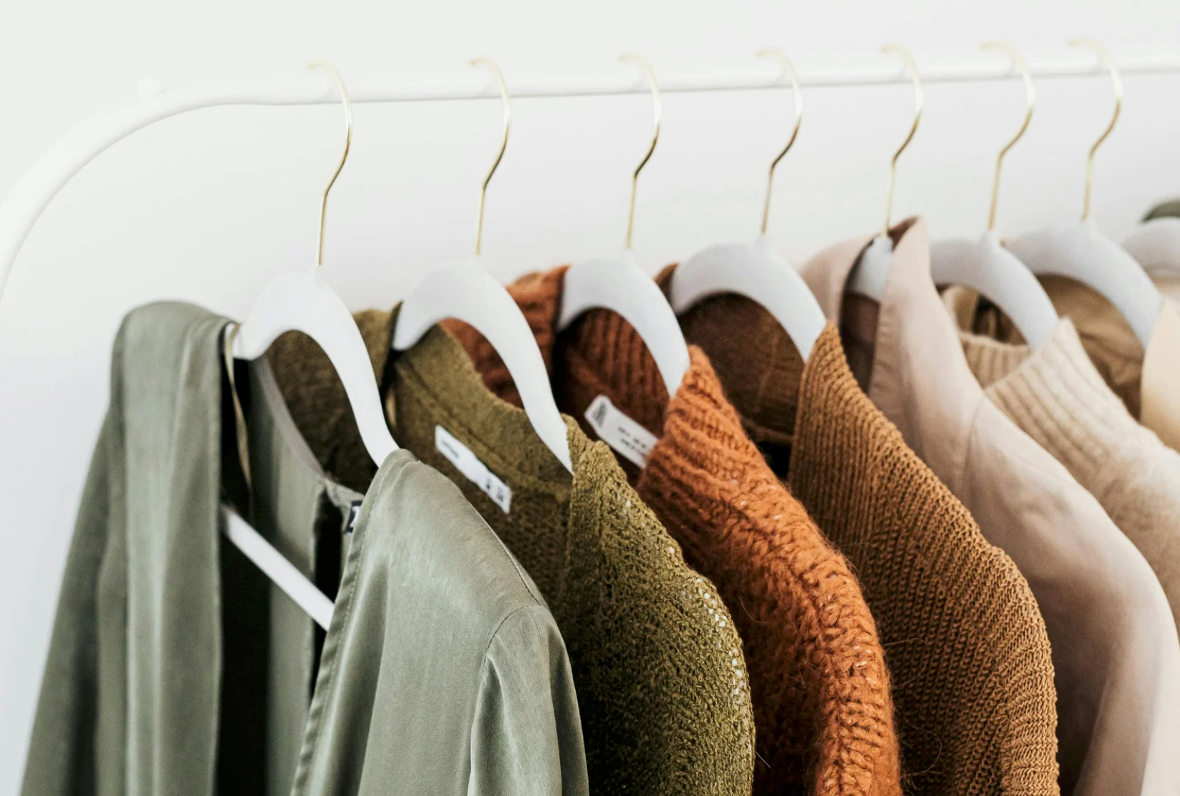 Clothes on a clothes rack