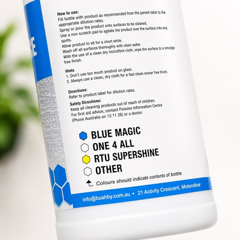 Glass & Shiny Spray Bottle 750ml