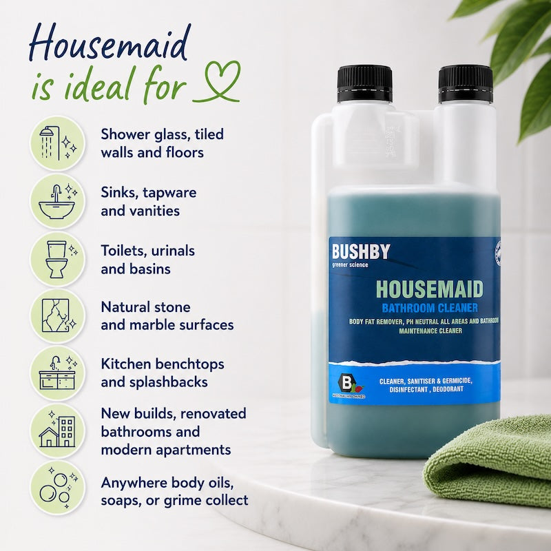 Housemaid Tile & Bathroom Cleaner - Safe For Marble & Stone